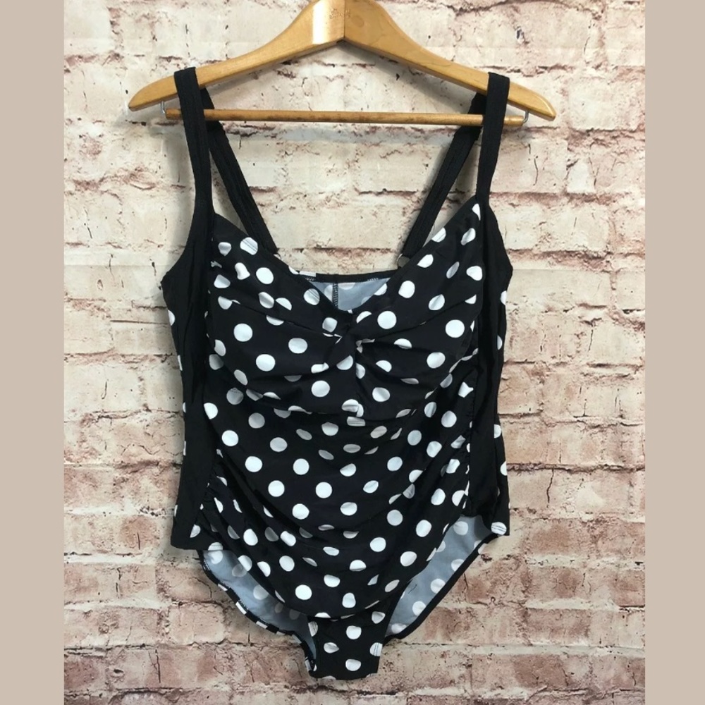 Camellias Polka Dot Swimsuit One Piece XXXL 3X